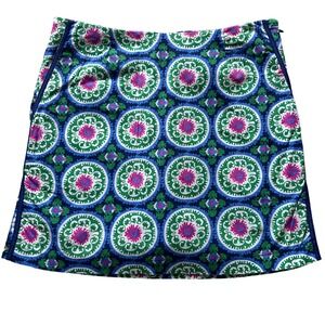Golftini Womens Blue Green Cotton Blend Performance Golf Skorts - Size 4